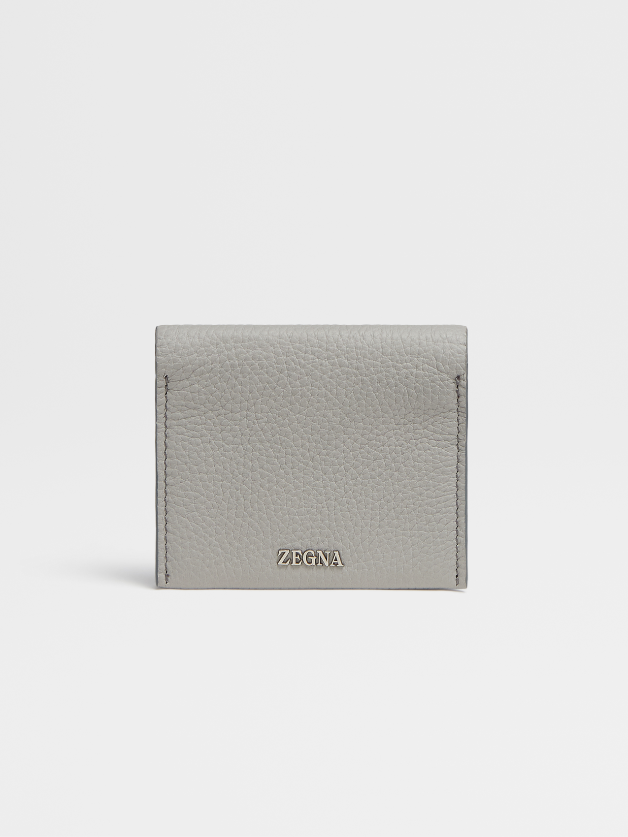 Grey Mélange Deerskin Foldable Card Case